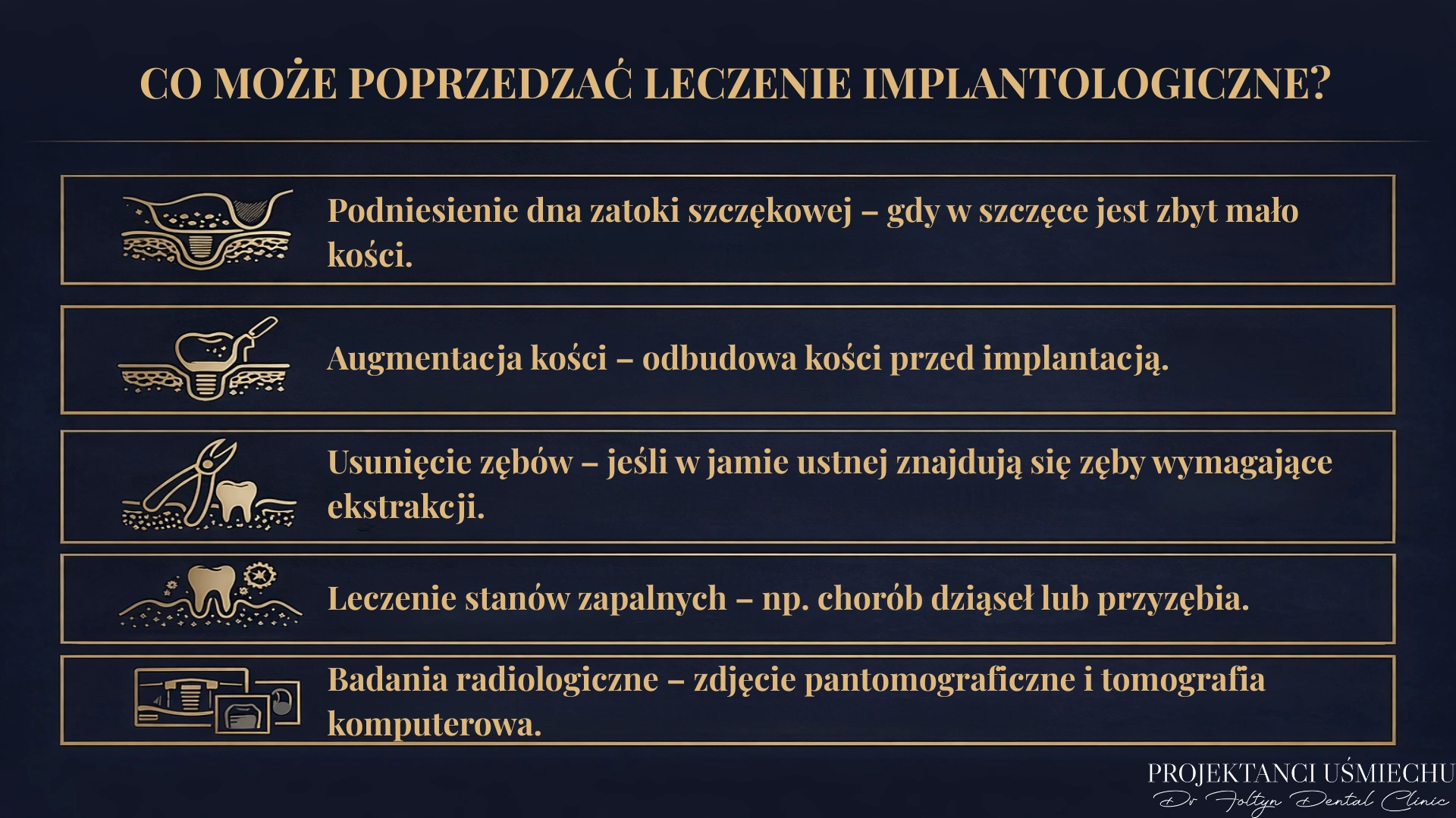 Co może poprzedzać leczenie implantologiczne